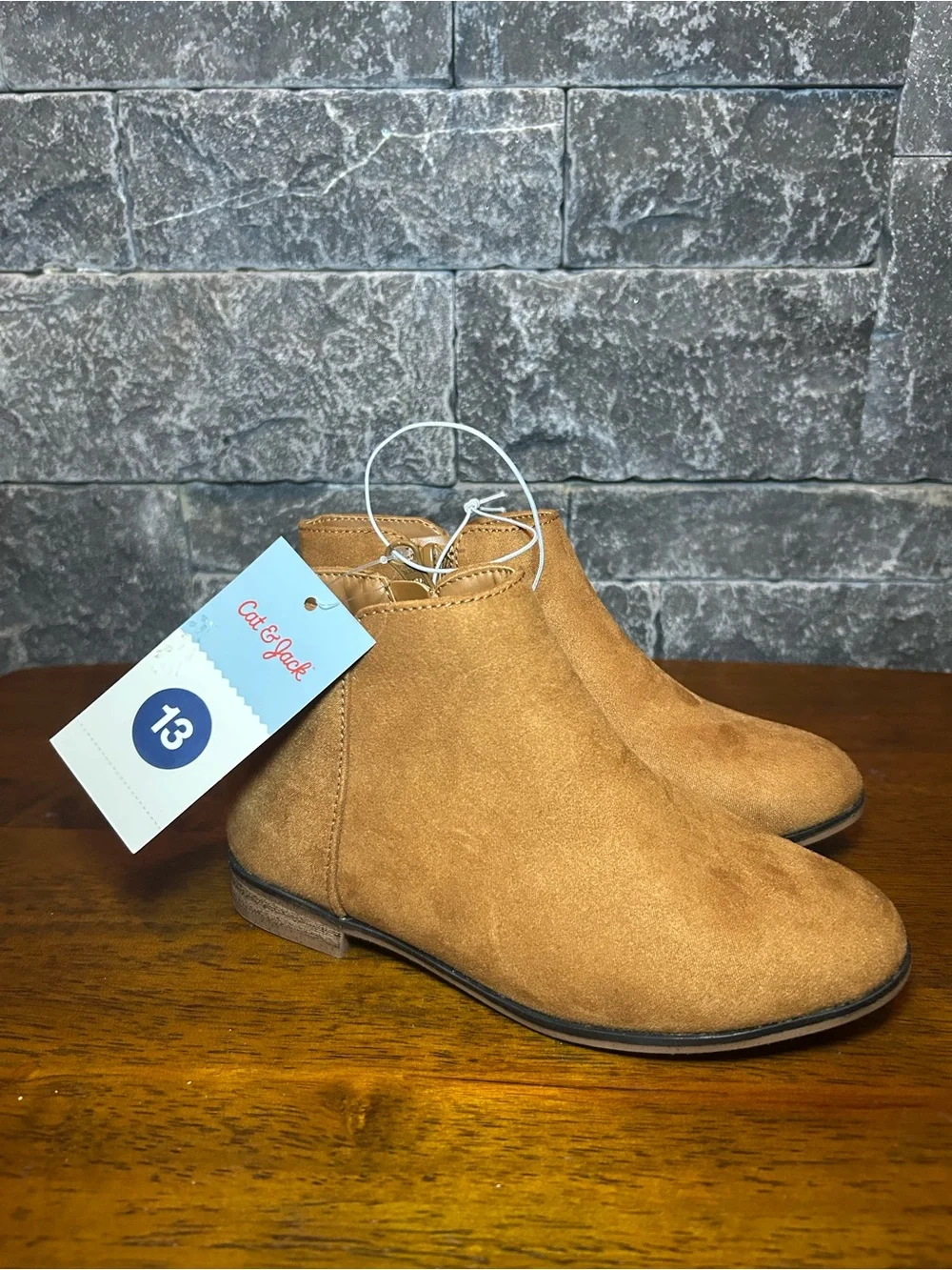 Cat & Jack Kids Tan Suede Ankle Boots